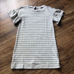 5/$20 Gray/white stripped dress
